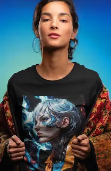 Cyber Girl Pomarańczowa Koszulka Damska