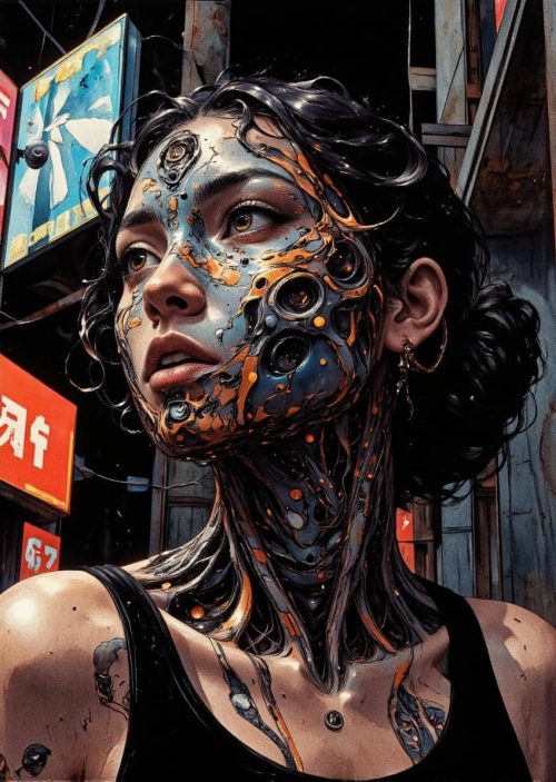 Cyber Girl Tytanowa Bluza Damska