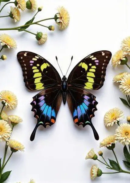 Motyl Czarno-Żółty Bluza Damska