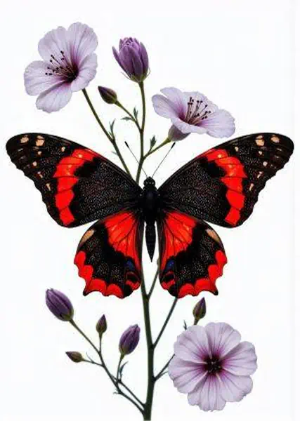 Motyl Czerwony Bluza Damska