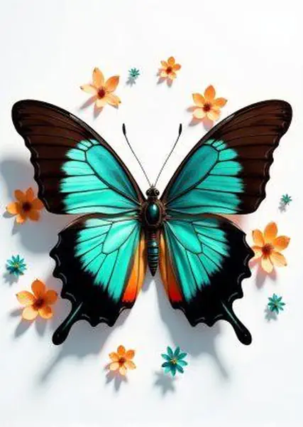 Motyl Niebieski Bluza Damska