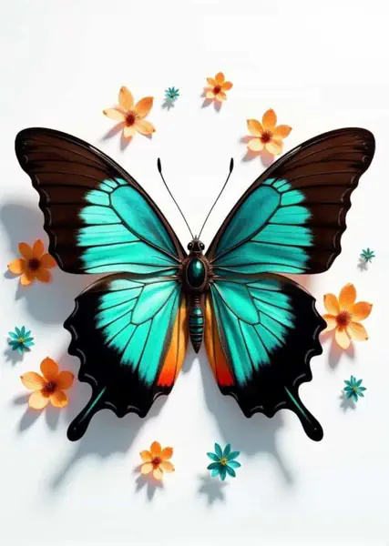Motyl Niebieski Bluza Damska