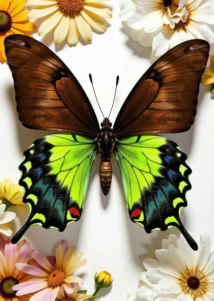 Motyl Zielony Bluza Damska - obrazek 2