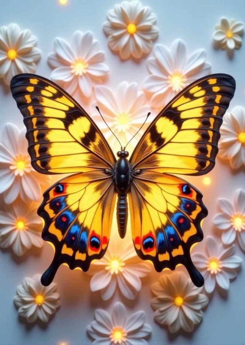 Motyl Żółty Bluza Damska