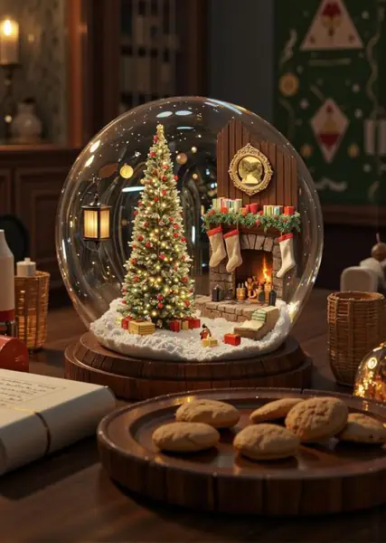 Christmas Choinka i Kominek Bluza Damska