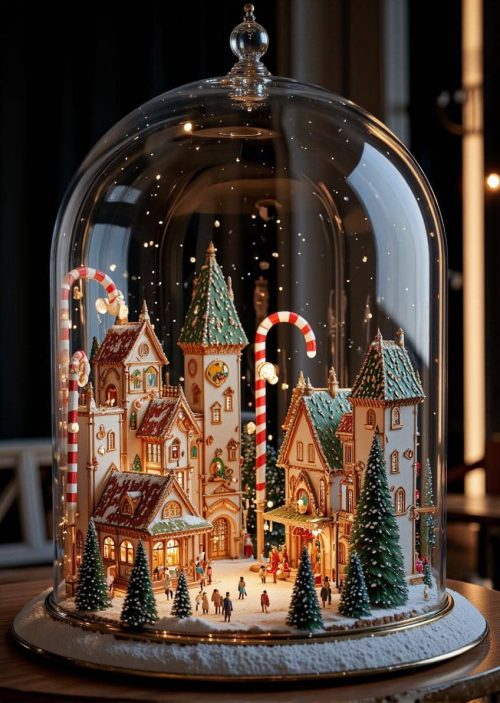 Christmas Miasteczko Koszulka Damska