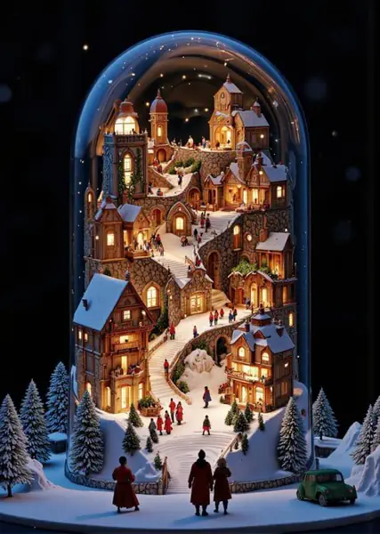 Christmas Piernikowe Miasteczko  Bluza Damska