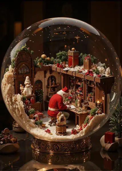 Christmas Warsztat Koszulka Damska - obrazek 2