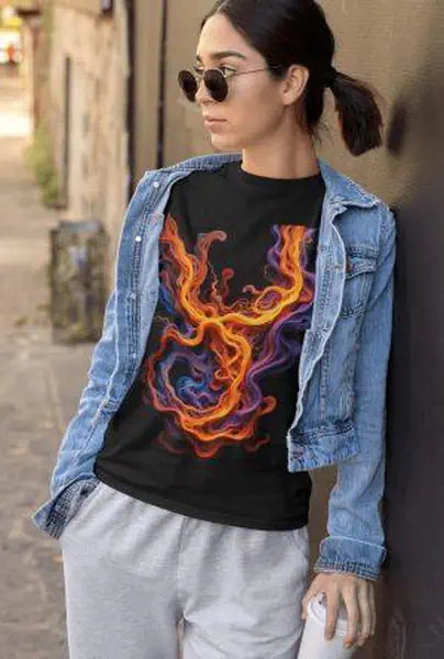 Multicolor Medalion Koszulka Damska