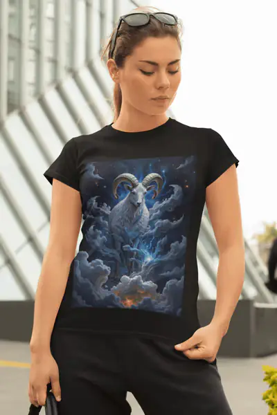 Znak Zodiaku Baran Koszulka Damska - obrazek 3