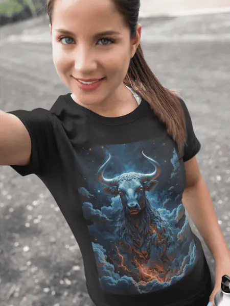Znak Zodiaku Byk Koszulka Damska - obrazek 2