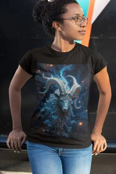 Znak Zodiaku Koziorożec Koszulka Damska