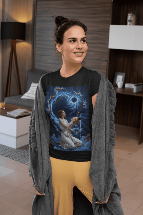 Znak Zodiaku Wodnik koszulka Damska - obrazek 3
