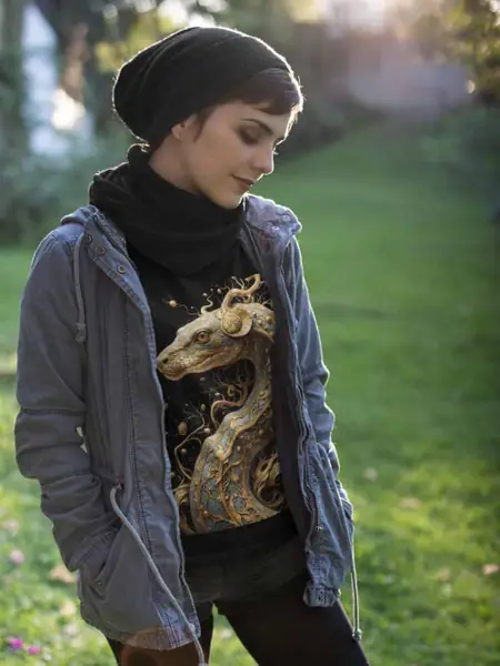 Znak Zodiaku Wąż Koszulka Damska - obrazek 3