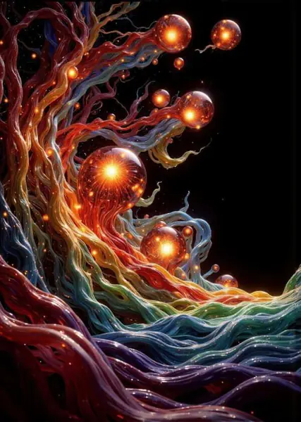 Multicolor Orbs Koszulka Damska