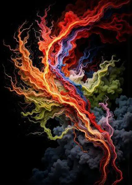 Multicolor Rainbow Lightning Koszulka Damska