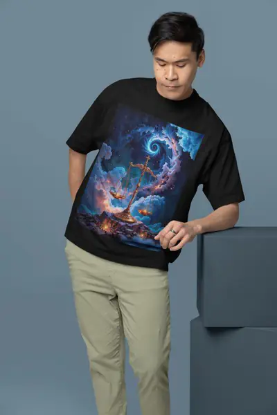 Znak Zodiaku Waga Koszulka Męska - obrazek 3