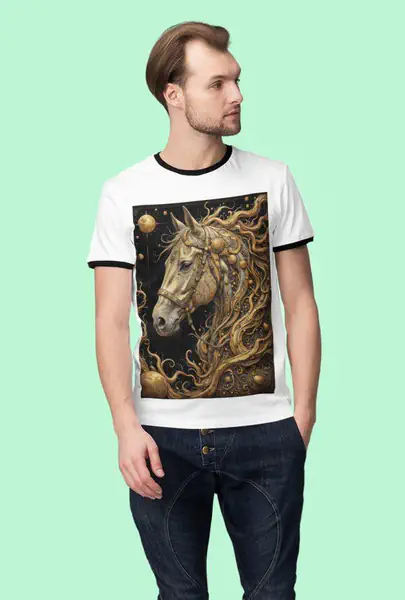Znak Zodiaku Koń Koszulka Męska - obrazek 4