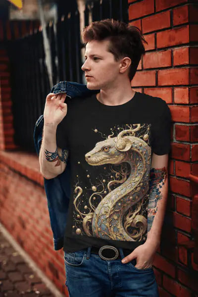 Znak Zodiaku Wąż Koszulka Męska - obrazek 2