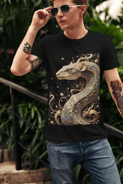 Znak Zodiaku Wąż Koszulka Męska - obrazek 3