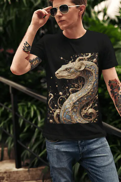 Znak Zodiaku Wąż Koszulka Męska - obrazek 3