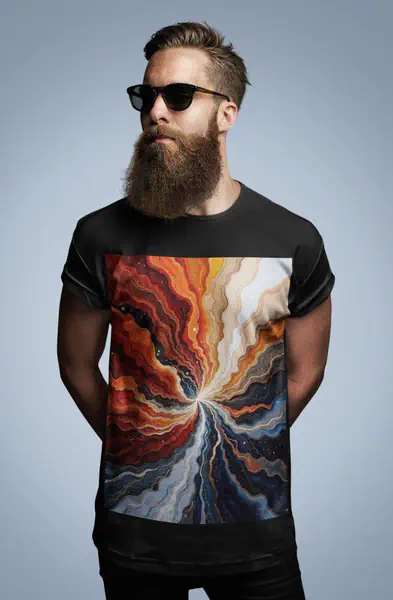 Multicolor Flame Koszulka Męska