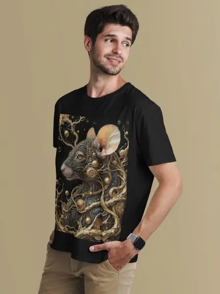 Znak Zodiaku Szczur Koszulka Męska - obrazek 3