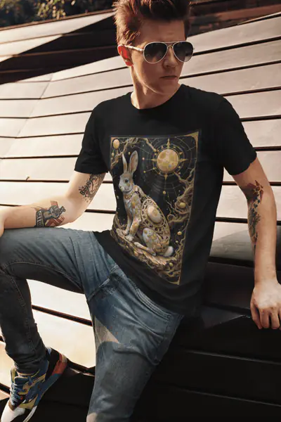 Znak Zodiaku Królik Koszulka Męska - obrazek 2