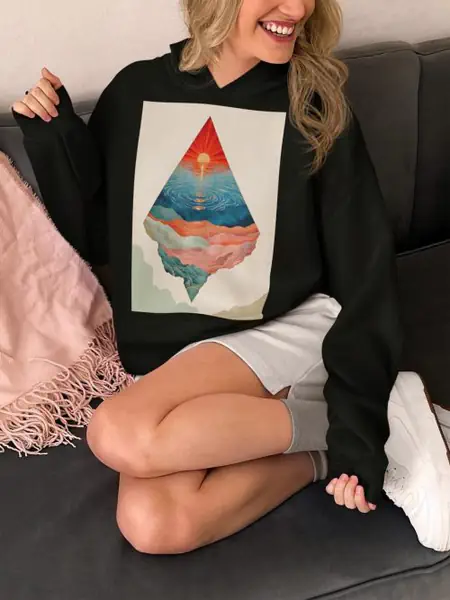 Symbolic Słońce – Trójkąt Bluza Damska - obrazek 2